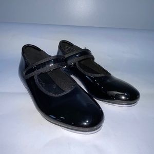 Freestyle by Danskin Girls' Dance Shoes - Black Patent Metal Sole Size 13